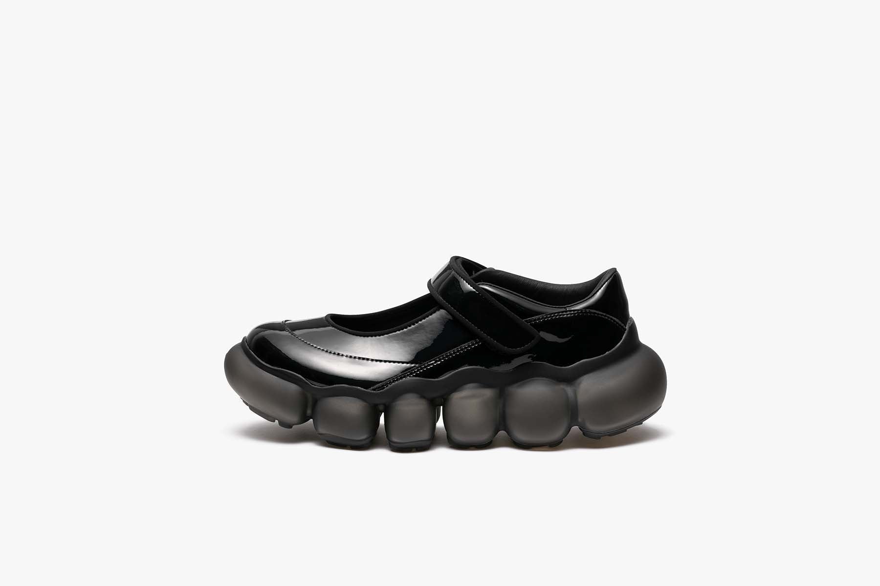 靴 grounds jewelrycocoon/BLACK ENAMEL JEWELRY COCOON - BLACK ENAMEL / BLACK MATTE(ブラック エナメル