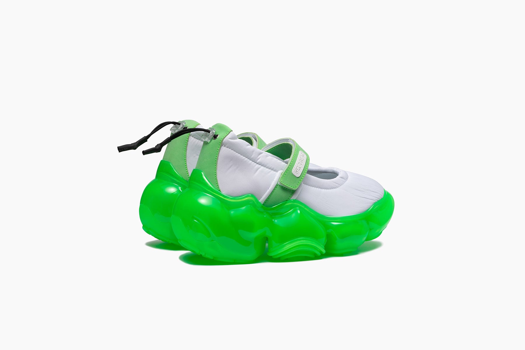 grounds MOOPIE STRAP PUMPS WHITE NEON GREEN / NEON GREEN