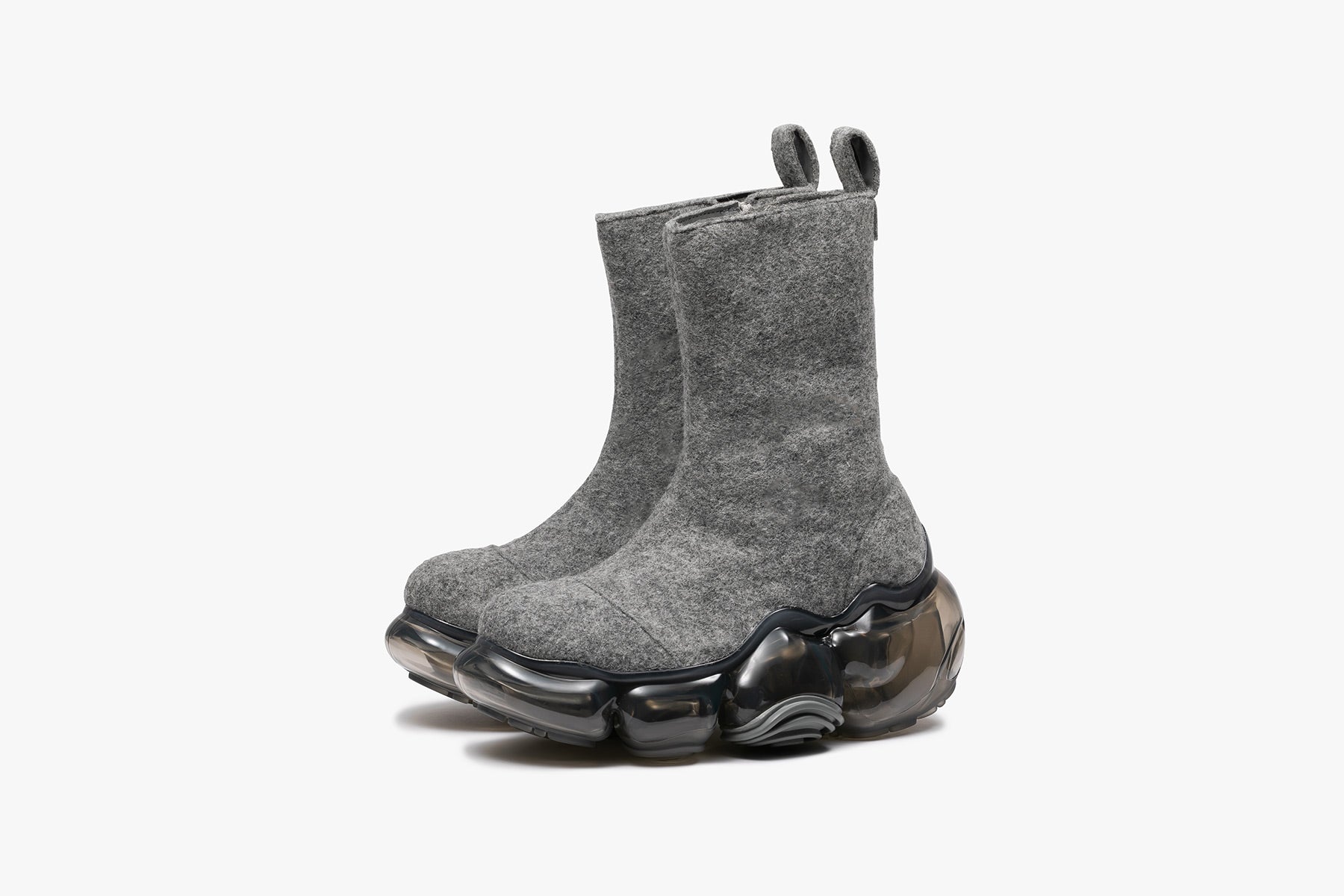 grounds MOOPIE FELT BOOTS GRAY / DARK GRAY