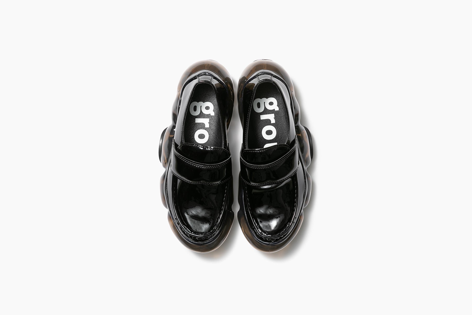 みくさん専用 grounds MOOPIE LOAFER BLACK 30 MOOPIE LOAFER - ENAMEL BLACK / BLACK (ムーピーローファー
