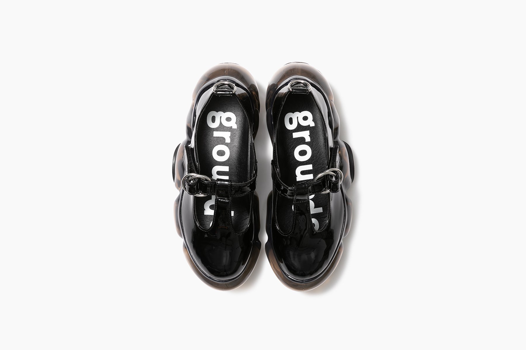 MOOPIE T MARY JANE - BLACK ENAMEL / BLACK (ムーピー ティー メリー