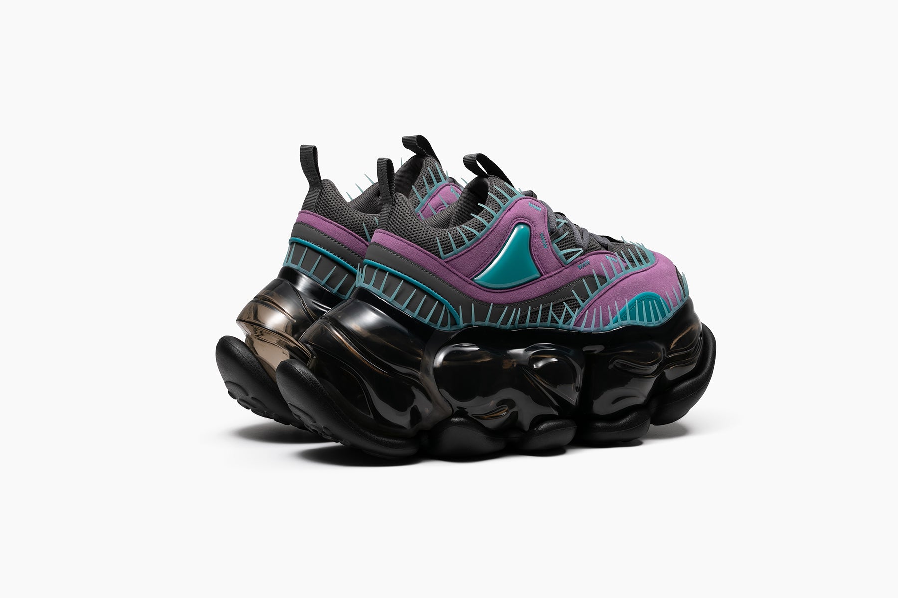 grounds SKYSCRAPER SPINA　GRAY TURQUOISE / BLACK