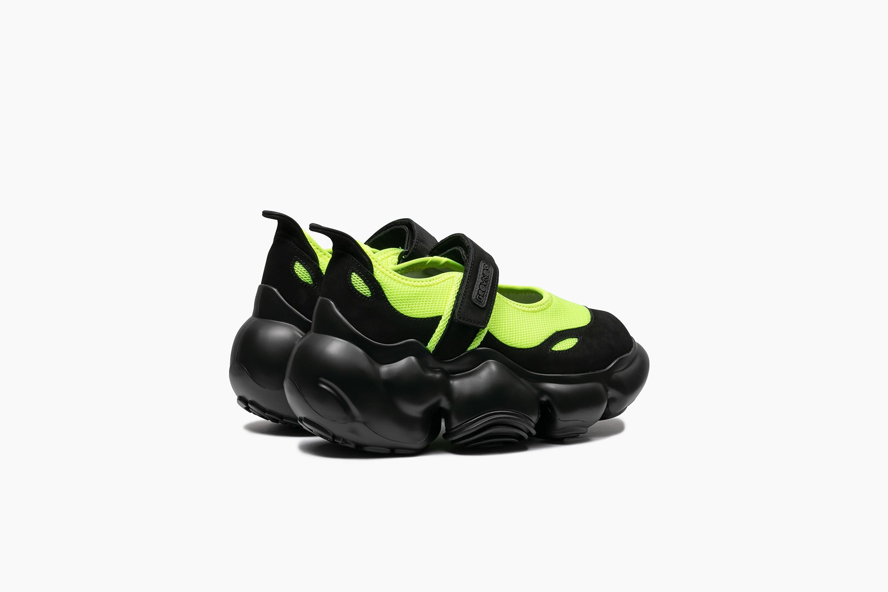 grounds MOOPIE MARY JANE NEON YELLOW BLACK / BLACK SOLID MATTE