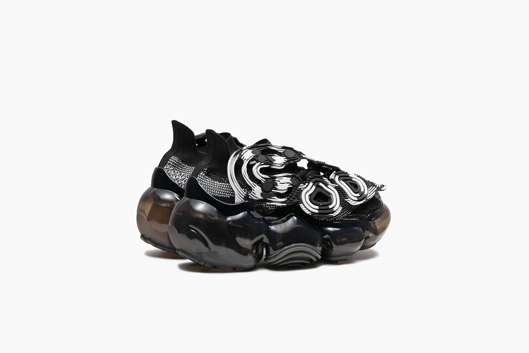 靴 grounds MOOPIE INVERT 37 MOOPIE INVERT - MARBLE BLACK / BLACK (ムーピー インバート マーブル