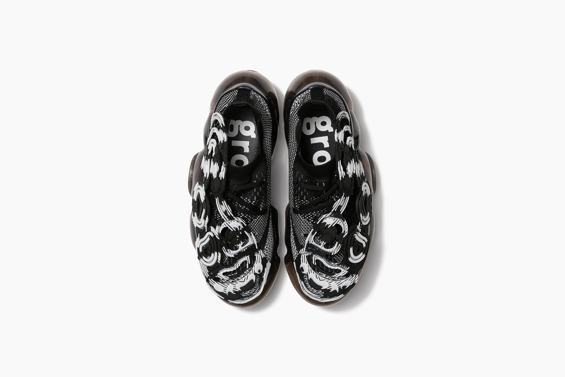靴 grounds MOOPIE INVERT 37 MOOPIE INVERT - MARBLE BLACK / BLACK (ムーピー インバート マーブル
