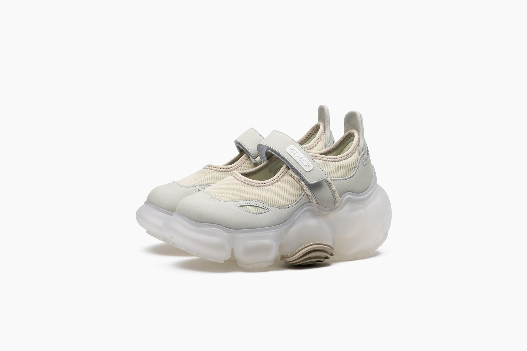 grounds MOOPIE MARY JANE DESERT GRAY / CLEAR MATTE