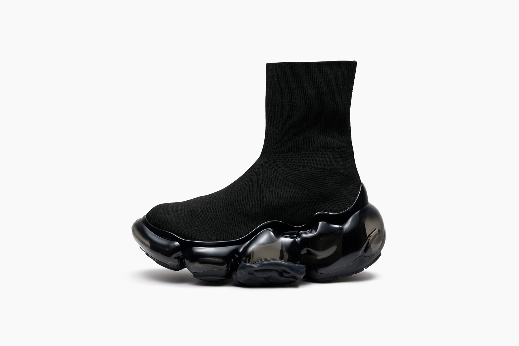 grounds MOOPIE PLAIN KNIT SOCKS BLACK / BLACK
