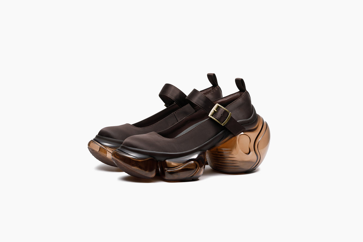 grounds LOOPIE LADY DARK BROWN SATIN / SMOKY BROWN