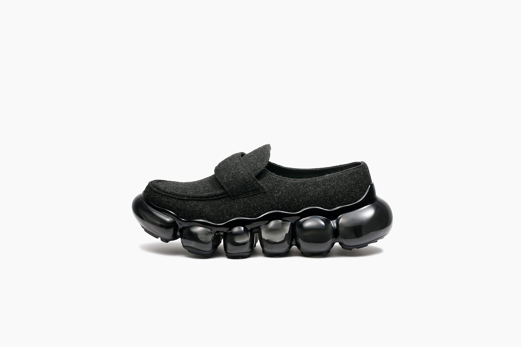 grounds JEWELRY FELT LOAFER BLACK / BLACK