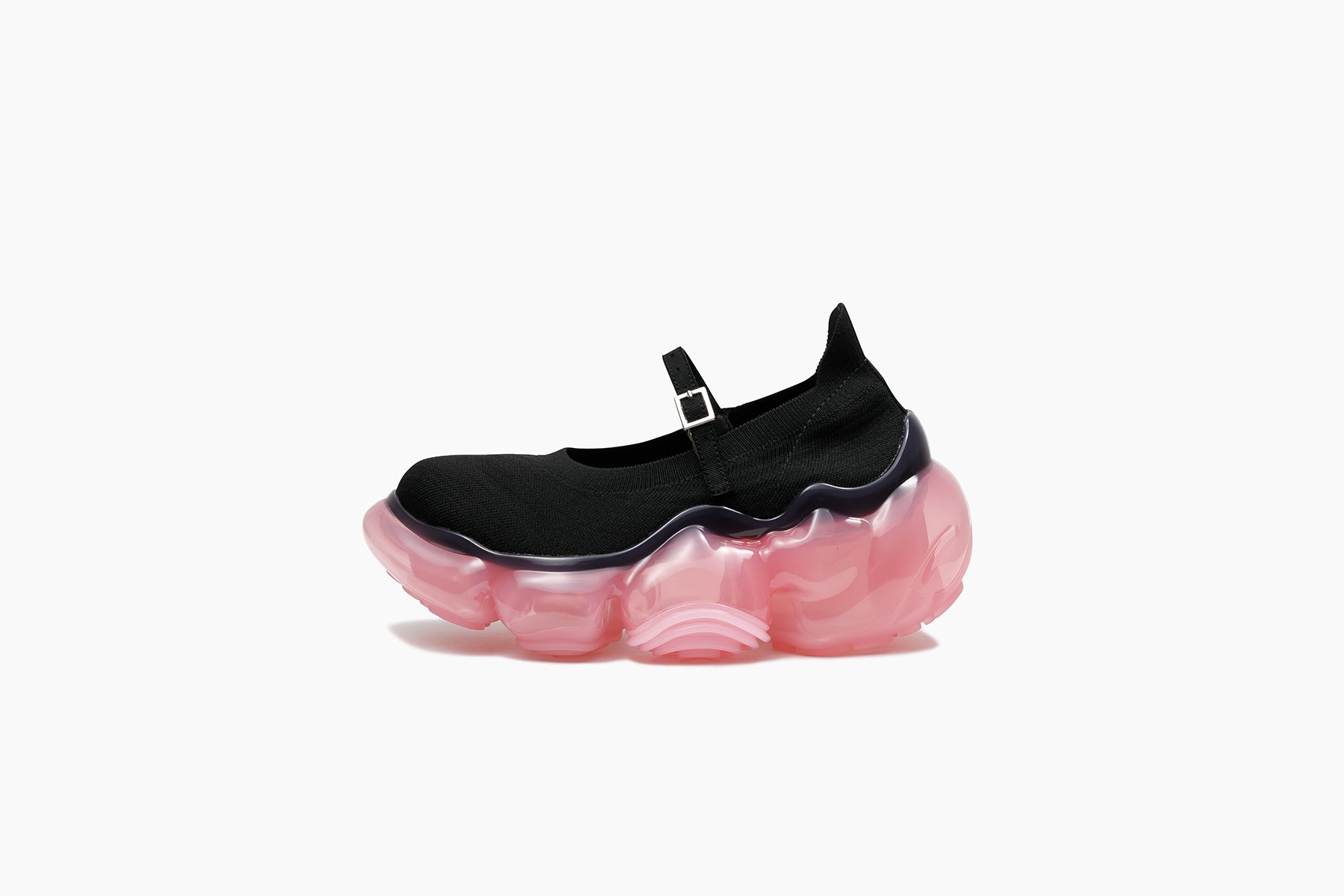 grounds MOOPIE KNIT PUMPS BLACK / STRAWBERRY