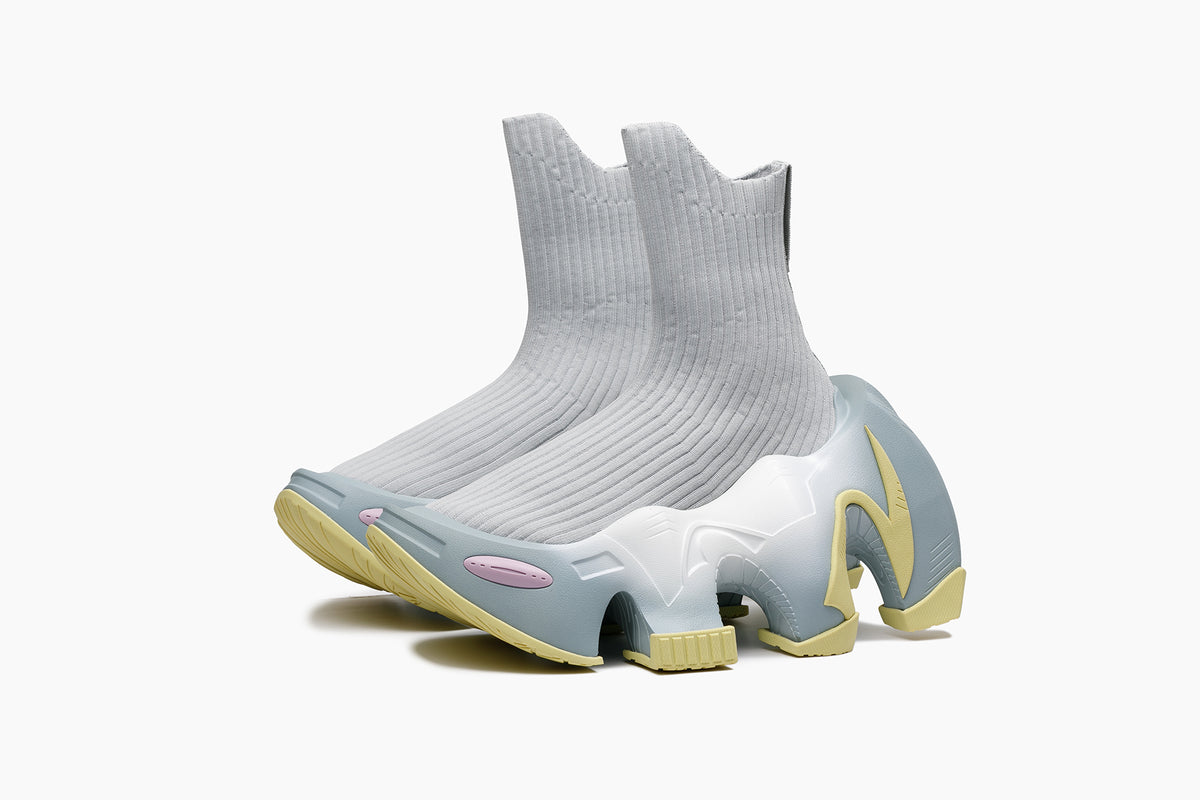 grounds BAT RIB SOCK LIGHT GRAY / GRAY YELLOW