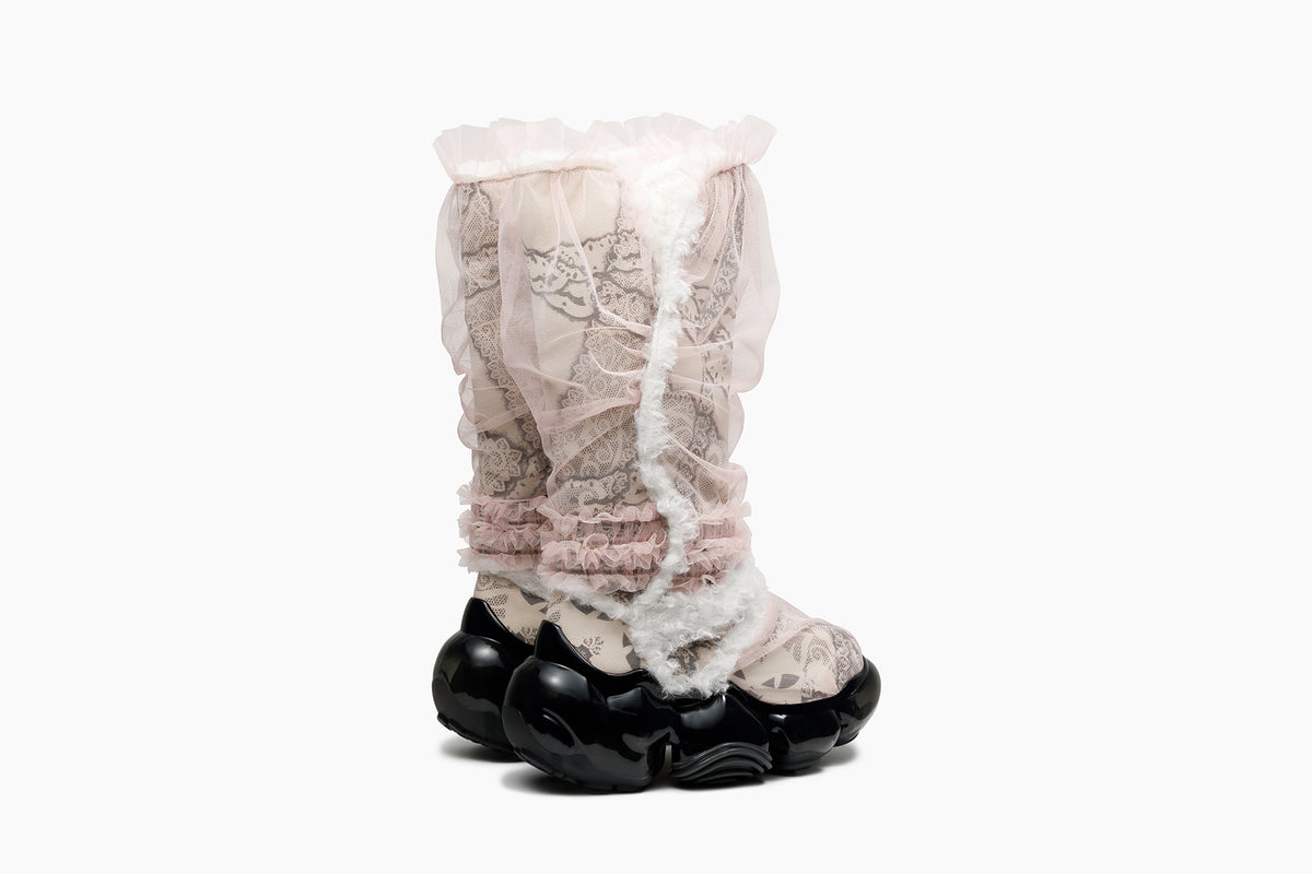 grounds MOOPIE x YUEQI QI 02 | PRINTED HIGH BOOTS / WARM PINK