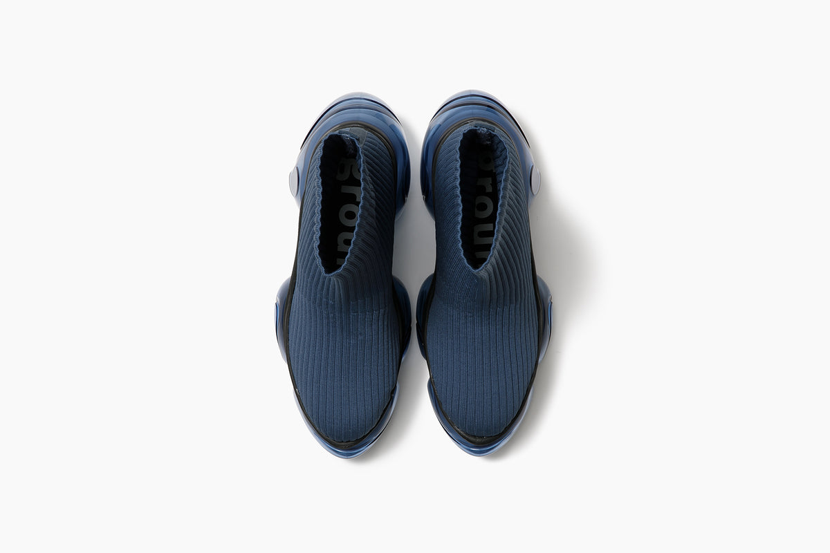 grounds LOOPIE PETIT RIB SOCK NAVY / NAVY