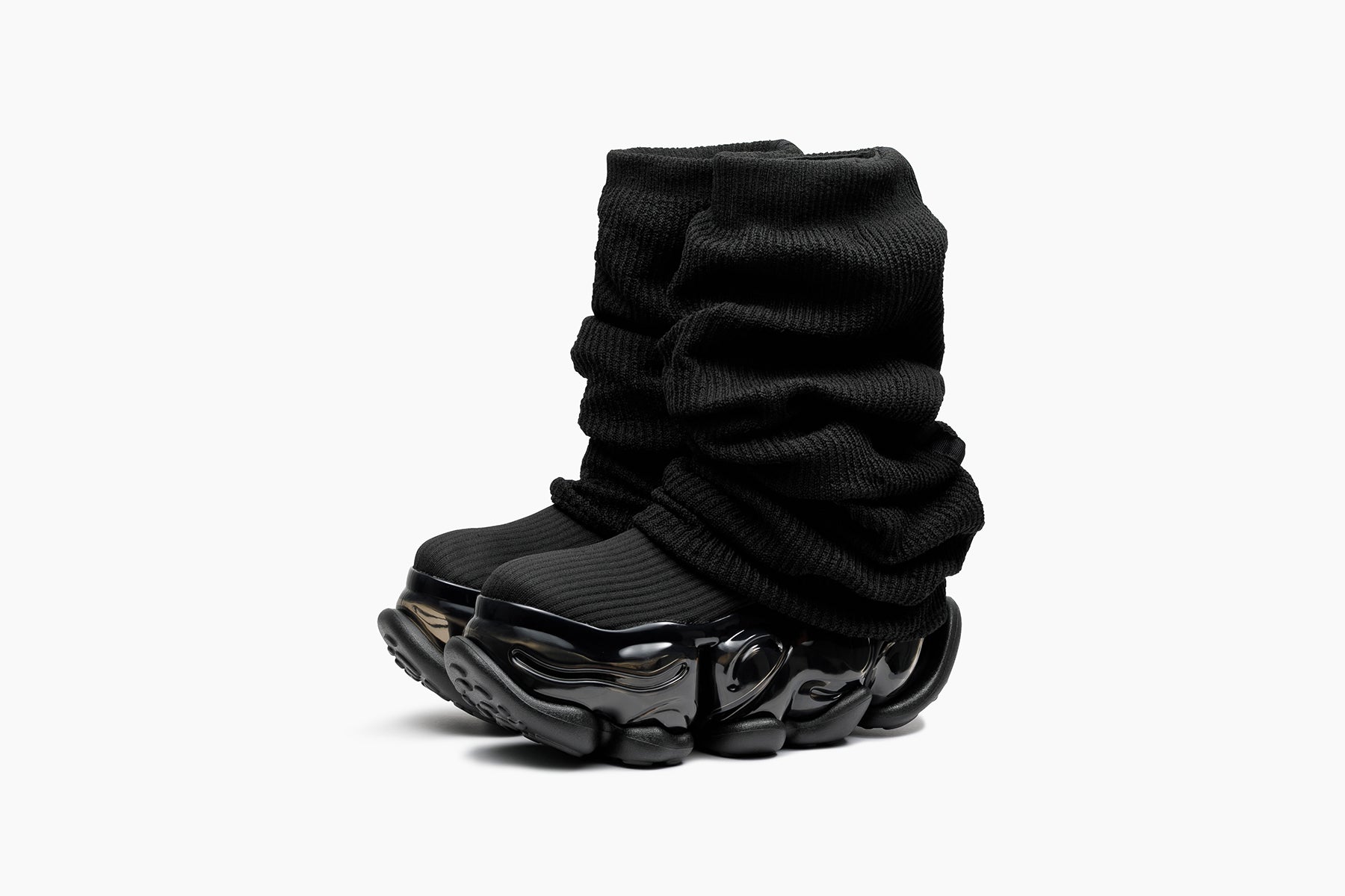 grounds SKYSCRAPER LOOSE SOCKS KNIT BLACK / BLACK