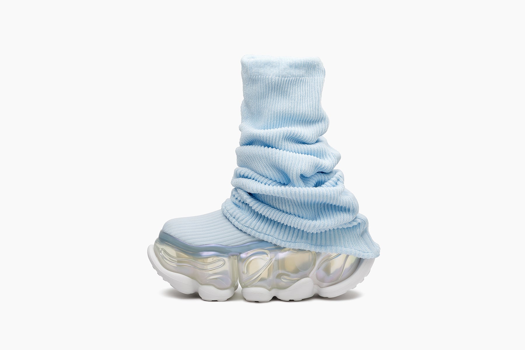 grounds SKYSCRAPER LOOSE SOCKS KNIT LIGHT BLUE / AURORA