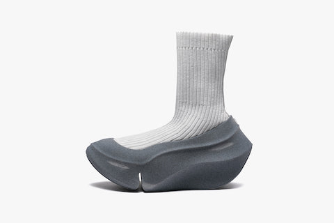 grounds ORCA RIB SOCK FLOCKY SCRATCH GRAY /GRAY-side