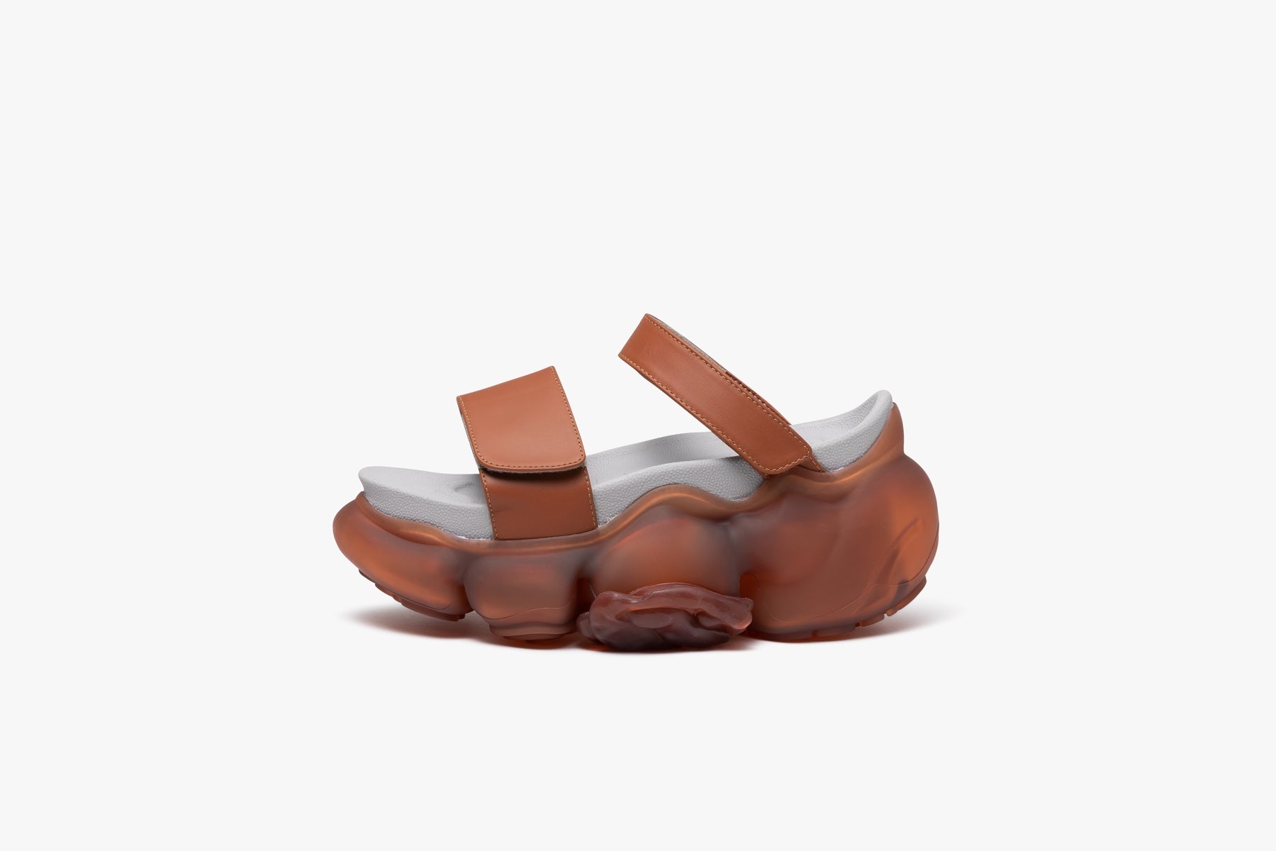 grounds MOOPIE LEATHER SANDAL BROWN / FROST BROWN