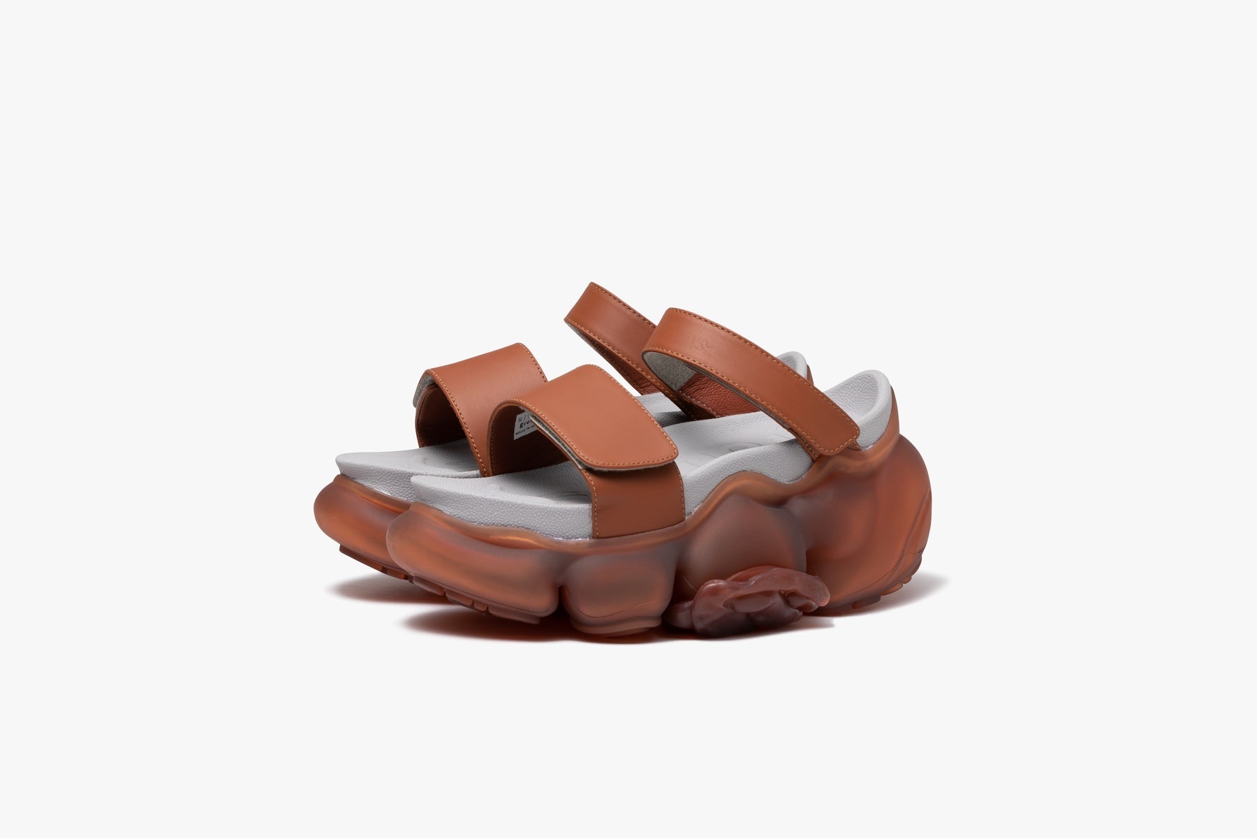 grounds MOOPIE LEATHER SANDAL BROWN / FROST BROWN