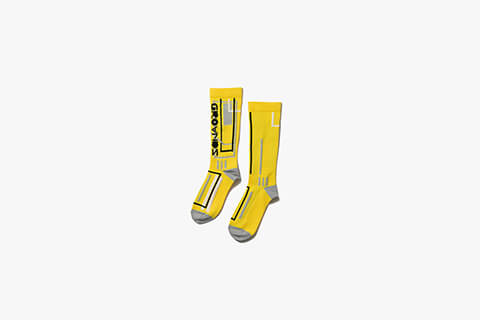 grounds HIGH CUT SOCKS - YELLOW-side